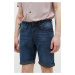 Rifľové krátke nohavice Jack & Jones JJIRICK pánske, tmavomodrá farba, 12223678