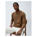 Koton Basic Sweater Crew Neck Slim Fit Long Sleeve Textured