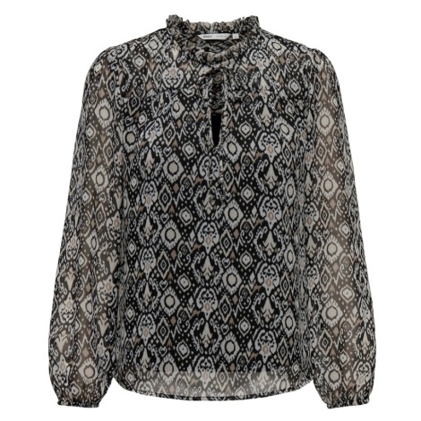 ONLY Blúzka &#039;ONLDitsy&#039;  svetlohnedá / sivá / čierna