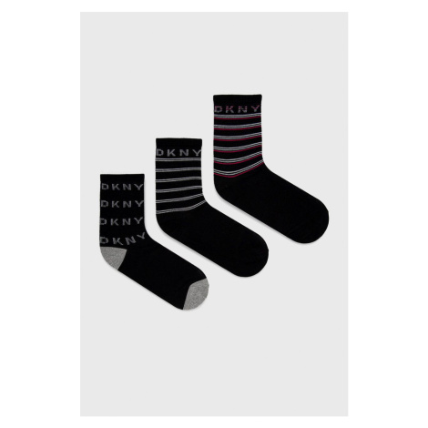 Ponožky Dkny dámske, čierna farba