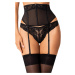 Podväzkový pás Obsessive Serena Love garter belt - výpredaj Farba: Čierna