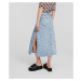 Sukňa Karl Lagerfeld Jeans Klj Monogram Denim Maxi Skirt Light Blue