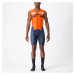 CASTELLI Cyklistická kombinéza - CST FREE SANREMO 2 - oranžová/modrá