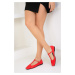 Soho Red Patent Leather Women's Flats 18942