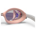 Plavecké okuliare BFit zrkadlové sklá jednotná veľkosť bielo-ružové