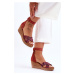 Suede wedge sandals Maciejka 04565-44 red