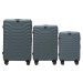 TMAVOZELENÁ 3DIELNA SADA KUFROV PEAFOWL PEA01, SET OF 3 SUITCASES (L, M, S) WINGS, DARK GREEN