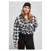 Women's short oversized shirt black/white