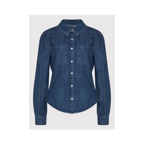 NA-KD džínsová košeľa 1018-008516 Modrá Regular Fit