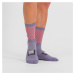 SPORTFUL Cyklistické ponožky klasické - CHECKMATE - fialová/ružová