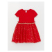 LC Waikiki Crew Neck Short Sleeve Tulle Detailed Baby Girl Dress