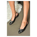 Fox Shoes P504107009 Black Women's Daily Flats