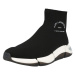 Karl Lagerfeld Členkové tenisky 'QUADRO'  čierna / biela