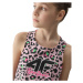 Dievčenské tielko 4F JUNIOR TSHIRT-4FJWSS24TTSHF1141-56A-LIGHT PINK ALLOVER