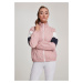 Women's Tri-Color Crinkle Track Jacket darkrose/nvy/wht