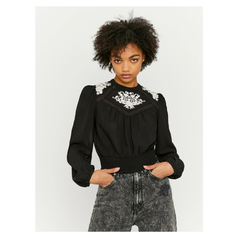 Black blouse with embroidery TALLY WEiJL - Women