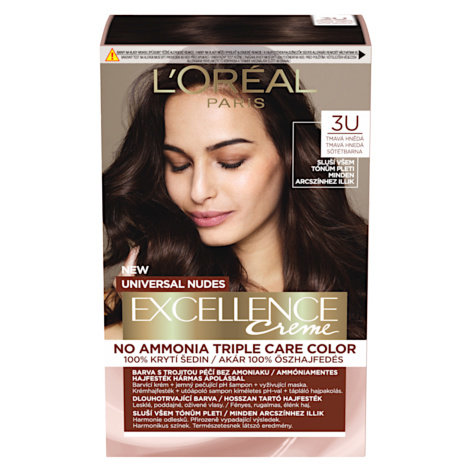 Permanentná farba Loréal Excellence Universal Nudes 3U tmavá hnedá - L’Oréal Paris + darček zada