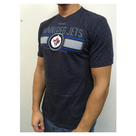Winnipeg Jets pánske tričko Stripe Overlay navy Reebok
