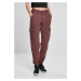 Women's high-waisted cargo pants cherry