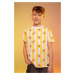 Detské bavlnené tričko Coccodrillo žltá farba, vzorovaný