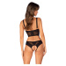 Komplet Obsessive Chic Amoria 2-pcs crotchless set Farba: Čierna