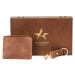 ALTINYILDIZ CLASSICS Men's Brown 100% Genuine Leather Wallet-Keychain Set with Special Gift Box