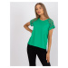 Zelené dámske tričko s čipkovými rukávmi RV-BZ-7841.29-green