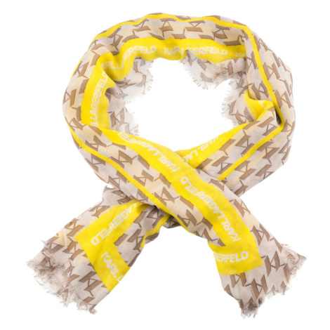 Šatka Karl Lagerfeld K/Monogram Aop Scarf Blazing Yellow