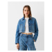 Bershka Prechodná bunda  modrá denim