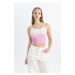 DEFACTO Cool Fitted Gradient Gradient Ribbed Camisole Undershirt