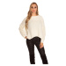 Trendy KouCla knit sweater with side- Button black Einheitsgroesse