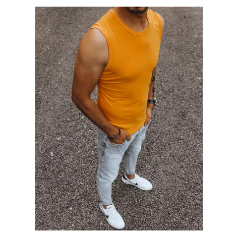 Orange Men's Solid Color Dstreet Tank Top