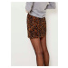 Hnedá sukňa s leopardím vzorom CAMAIEU
