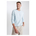 DEFACTO Regular Fit Crew Neck Basic Cotton Sweatshirt