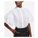 Košeľa Karl Lagerfeld Embroidered Poplin Shirt Biela