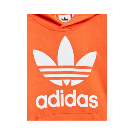 Adidas Mikina Trefoil HK0273 Oranžová Regular Fit
