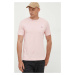 Bavlnené tričko Gant ružová farba, jednofarebné