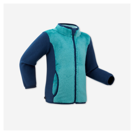 Detská fleecová bunda Midwarm na sánkovanie modrá