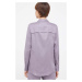 Košeľa Calvin Klein dámska, fialová farba, regular, s klasickým golierom