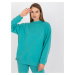 TYRKYSOVÁ OVERSIZE MIKINA S ROLÁKOM AP-BL-A-R001-TURQUOISE