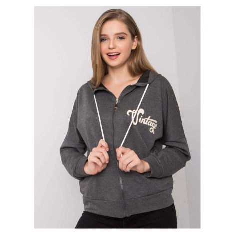 Dark grey melange hoodie