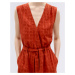 Thinking MU Orangered Cuadrito Winona Jumpsuit ORANGERED