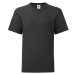 Black children's t-shirt in combed cotton Fruit of the Loom