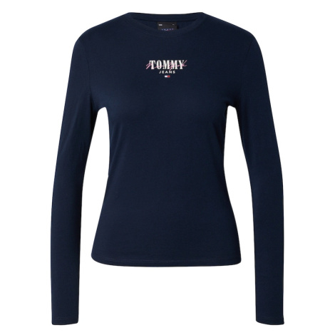 Tommy Jeans Tričko 'ESSENTIAL'  námornícka modrá / svetloružová / červená / biela Tommy Hilfiger