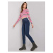 Navy blue straight jeans for women