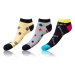 Bellinda CRAZY IN-SHOE SOCKS 3x - Moderné farebné nízke crazy ponožky unisex - žltá - čierna - s