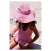 Jednodielne detské plavky Konges Sløjd ružová farba