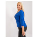 Cobalt Blue Women's Cotton Blouse Plus Size