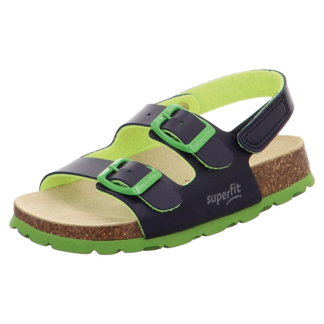 SUPERFIT Otvorená obuv  zelená / čierna