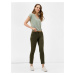 Khaki Shortened Chino Pants with Belt ORSAY - Women